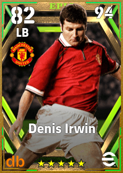 Denis Irwin — LB, OVR 82, MAX 94