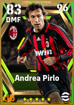 Andrea Pirlo — DMF, OVR 83, MAX 96