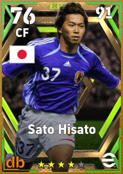 Sato Hisato — CF, OVR 76, MAX 91
