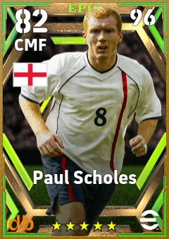 Paul Scholes — CMF, OVR 82, MAX 96