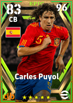 Carles Puyol — CB, OVR 83, MAX 96