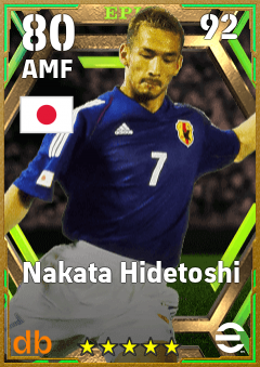Nakata Hidetoshi — AMF, OVR 80, MAX 92