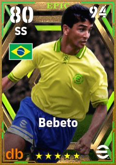 Bebeto — SS, OVR 80, MAX 94