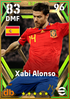 Xabi Alonso — DMF, OVR 83, MAX 96