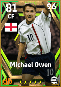 Michael Owen — CF, OVR 81, MAX 96