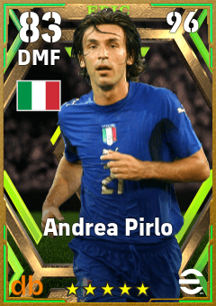 Andrea Pirlo — DMF, OVR 83, MAX 96