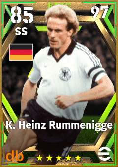 K. Heinz Rummenigge — SS, OVR 85, MAX 97