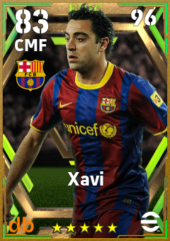 Xavi — CMF, OVR 83, MAX 96