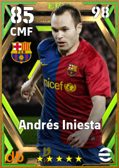Andrés Iniesta — CMF, OVR 85, MAX 98