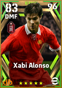 Xabi Alonso — DMF, OVR 83, MAX 96