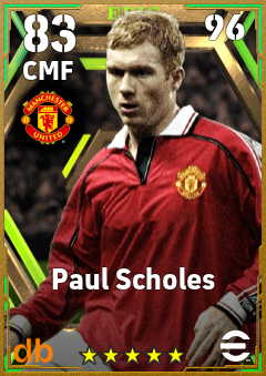 Paul Scholes — CMF, OVR 83, MAX 96
