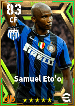 Samuel Eto'o — CF, OVR 83, MAX 83