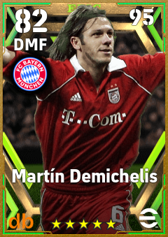 Martín Demichelis — DMF, OVR 82, MAX 95