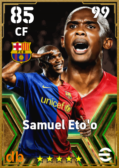 Samuel Eto'o — CF, OVR 85, MAX 99