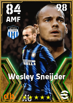 Wesley Sneijder — AMF, OVR 84, MAX 98