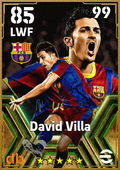 David Villa — LWF, OVR 85, MAX 99