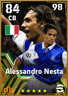 Alessandro Nesta — CB, OVR 84, MAX 98