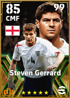 Steven Gerrard — CMF, OVR 85, MAX 99