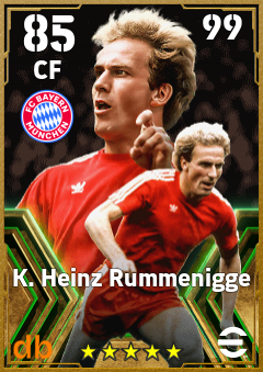 K. Heinz Rummenigge — CF, OVR 85, MAX 99