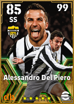 Alessandro Del Piero — SS, OVR 85, MAX 99