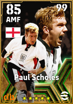 Paul Scholes — AMF, OVR 85, MAX 99