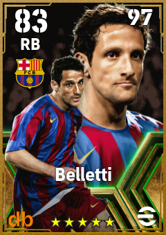 Belletti — RB, OVR 83, MAX 97