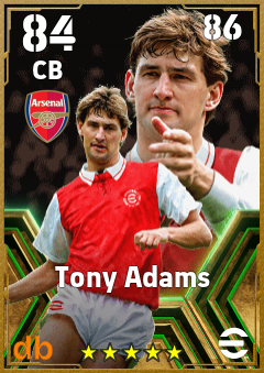 Tony Adams — CB, OVR 84, MAX 86