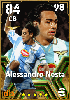 Alessandro Nesta — CB, OVR 84, MAX 98