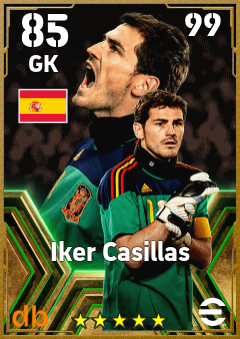 Iker Casillas — GK, OVR 85, MAX 99