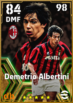 Demetrio Albertini — DMF, OVR 84, MAX 98