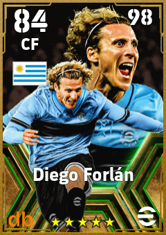 Diego Forlán — CF, OVR 84, MAX 98