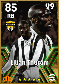 Lilian Thuram — RB, OVR 85, MAX 99