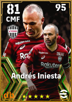 Andrés Iniesta — CMF, OVR 81, MAX 95