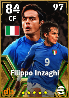 Filippo Inzaghi — CF, OVR 84, MAX 97