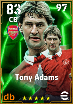 Tony Adams — CB, OVR 83, MAX 97