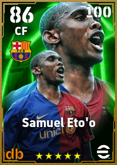Samuel Eto'o — CF, OVR 86, MAX 100