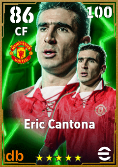 Eric Cantona — CF, OVR 86, MAX 100