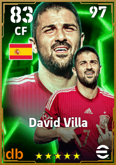 David Villa eFootball player card