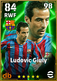 Ludovic Giuly — RWF, OVR 84, MAX 98