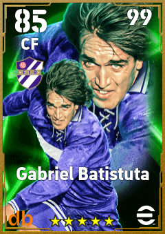 Gabriel Batistuta — CF, OVR 85, MAX 99