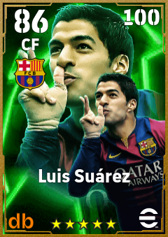 Luis Suárez — CF, OVR 86, MAX 100