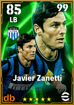 Javier Zanetti — LB, OVR 85, MAX 99