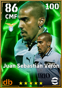 Juan Sebastián Verón — CMF, OVR 86, MAX 100