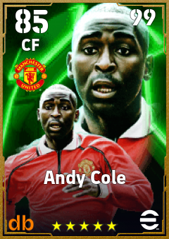 Andy Cole — CF, OVR 85, MAX 99