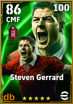 Steven Gerrard — CMF, OVR 86, MAX 100