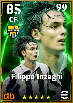 Filippo Inzaghi — CF, OVR 85, MAX 99