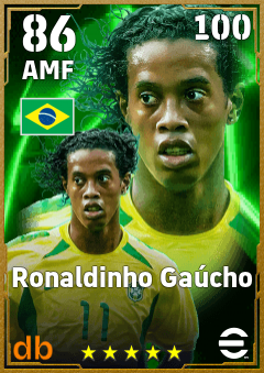 Ronaldinho Gaúcho — AMF, OVR 86, MAX 100