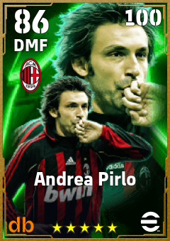 Andrea Pirlo — DMF, OVR 86, MAX 100