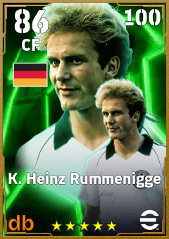 K. Heinz Rummenigge — CF, OVR 86, MAX 100