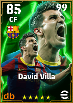 David Villa — CF, OVR 85, MAX 99
